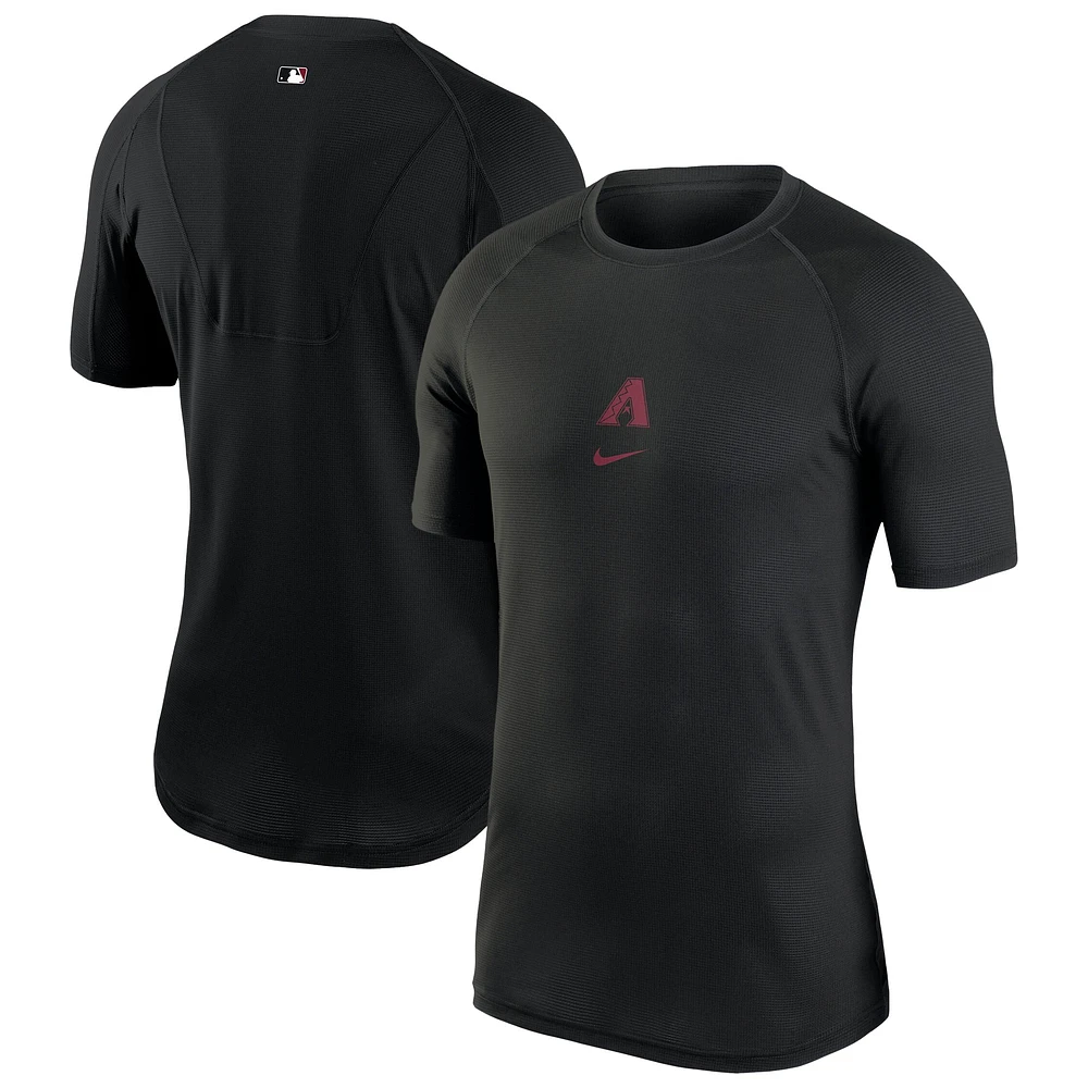 Men's Nike Black Arizona Diamondbacks Authentic Collection Performance Raglan T-Shirt