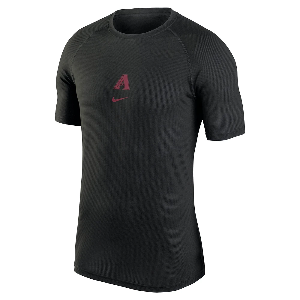 Men's Nike Black Arizona Diamondbacks Authentic Collection Performance Raglan T-Shirt