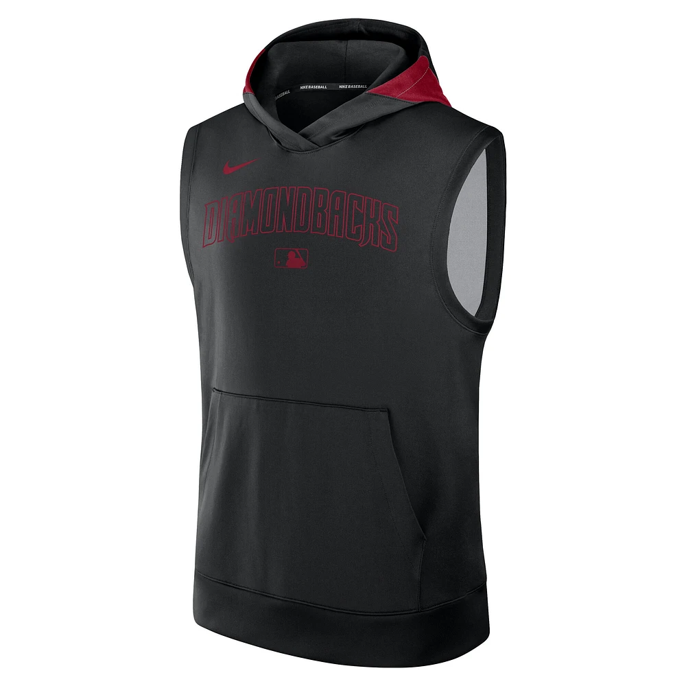 Men's Nike Black Arizona Diamondbacks Authentic Collection Performance Sleeveless Pullover Hoodie
