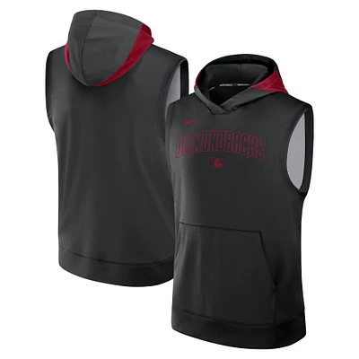 Men's Nike Black Arizona Diamondbacks Authentic Collection Performance Sleeveless Pullover Hoodie