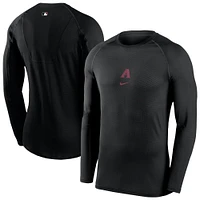 Men's Nike Black Arizona Diamondbacks Authentic Collection Raglan Long Sleeve T-Shirt
