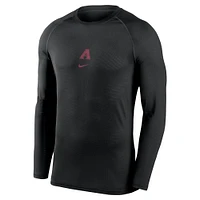 Men's Nike Black Arizona Diamondbacks Authentic Collection Raglan Long Sleeve T-Shirt