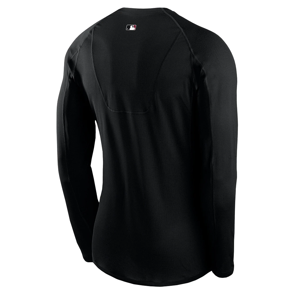 Men's Nike Black Arizona Diamondbacks Authentic Collection Raglan Long Sleeve T-Shirt