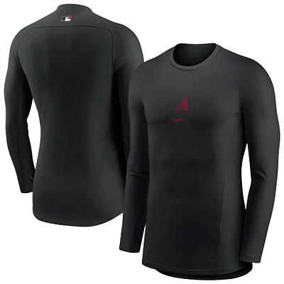 Men's Nike  Black Arizona Diamondbacks Base Layer Raglan Long Sleeve Performance T-Shirt