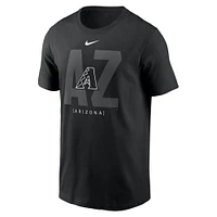 T-shirt local de mode Nike pour hommes, noir, Arizona Diamondbacks