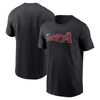 T-shirt Nike noir Arizona Diamondbacks Skyline de l'équipe locale pour homme