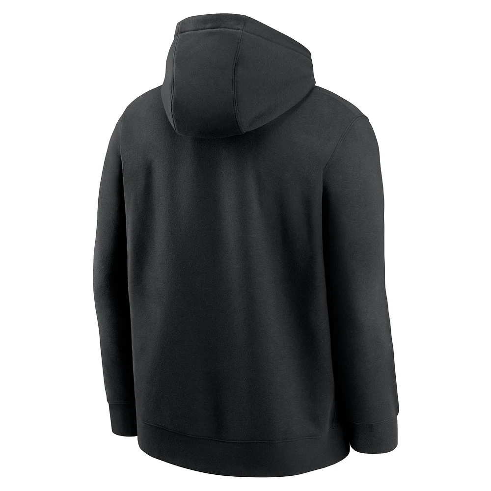 Men's Nike Black Arizona Diamondbacks Logo Club Fleece Pullover Hoodie