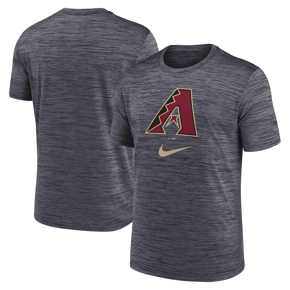 T-shirt Nike noir avec logo Velocity Performance des Diamondbacks de l'Arizona pour hommes