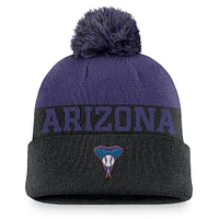 Men's Nike Black Arizona Diamondbacks Rewind Peak Cuffed Knit Hat with Pom