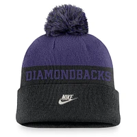 Men's Nike Black Arizona Diamondbacks Rewind Peak Cuffed Knit Hat with Pom