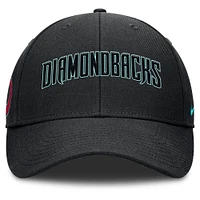 Casquette ajustable Nike Rise Gaberdine pour homme, noire, Arizona Diamondbacks