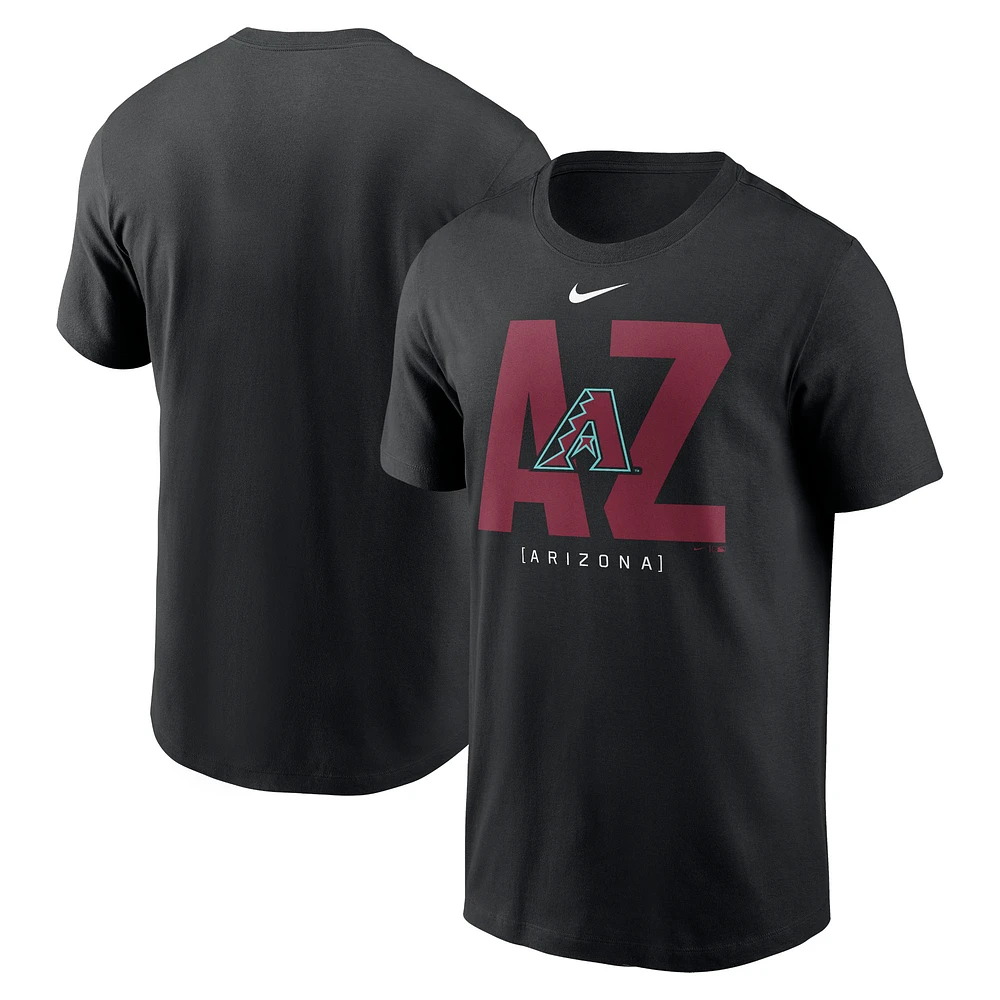 T-shirt de tableau bord Nike pour hommes, noir, Arizona Diamondbacks