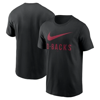 T-shirt Nike noir avec logo Swoosh des Diamondbacks de l'Arizona pour homme