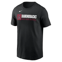 T-shirt Nike Team Block pour homme, noir, Arizona Diamondbacks