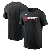 T-shirt Nike Team Block pour homme, noir, Arizona Diamondbacks