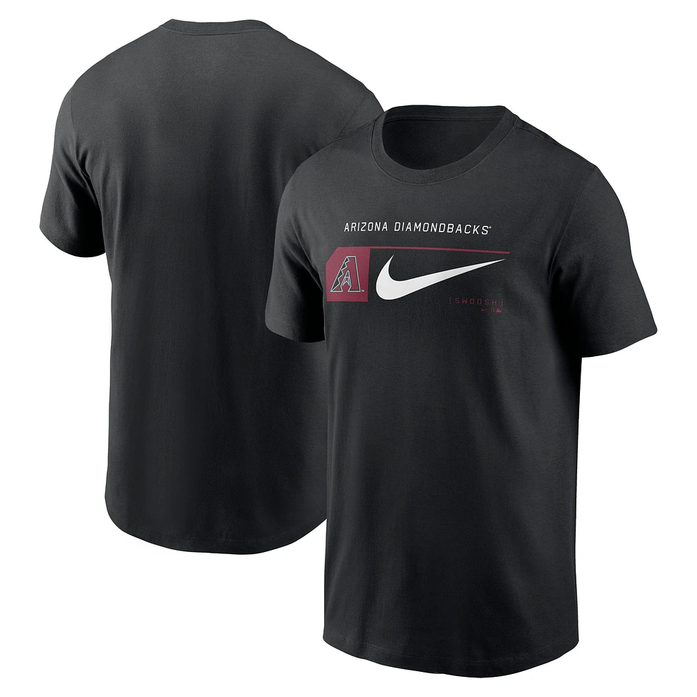 T-shirt Nike noir Arizona Diamondbacks Team Swoosh Lockup pour homme