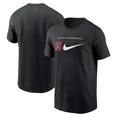 Men's Nike Black Arizona Diamondbacks Team Swoosh Lockup T-Shirt