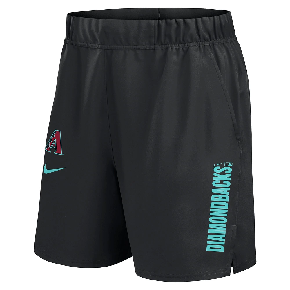 Short Nike Victory Performance tissé noir des Diamondbacks de l'Arizona pour homme