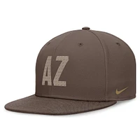 Men's Nike Brown Arizona Diamondbacks Statement Ironstone Performance True Fitted Hat