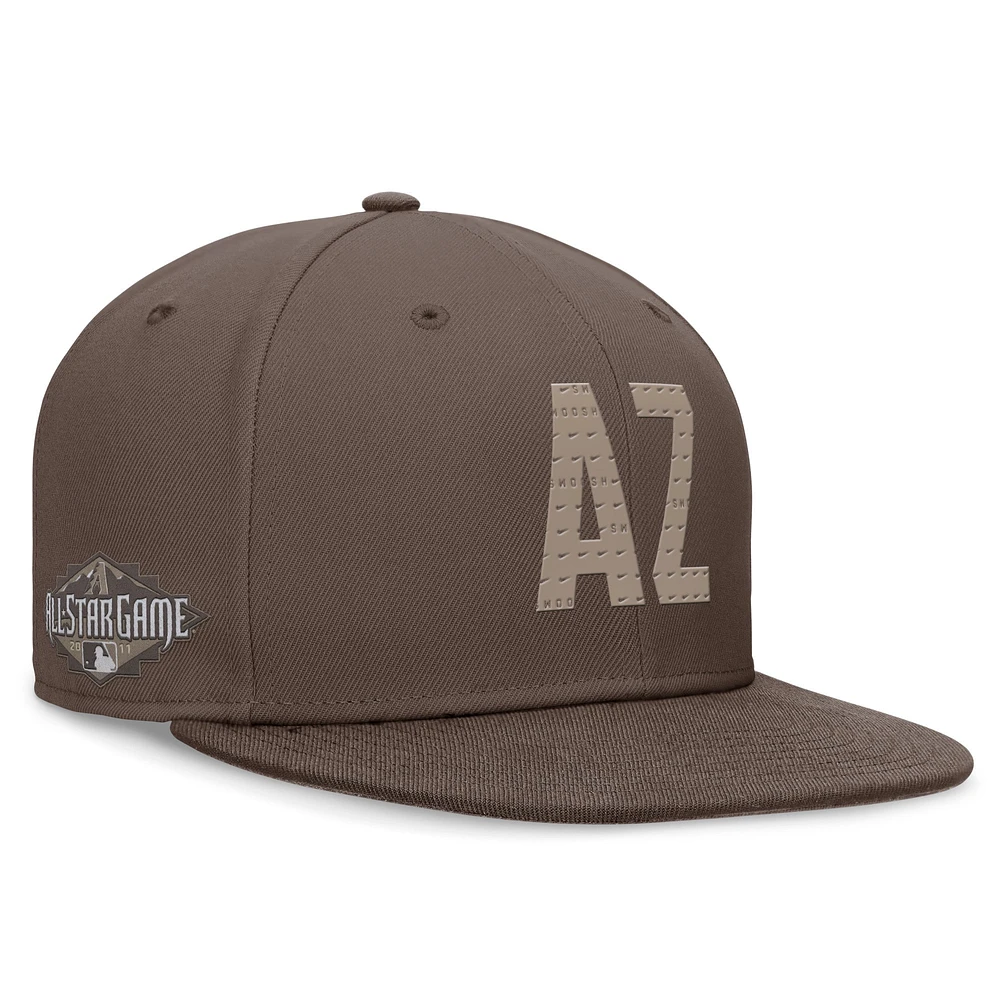 Men's Nike Brown Arizona Diamondbacks Statement Ironstone Performance True Fitted Hat