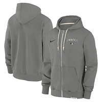 Sweat à capuche entièrement zippé Nike Charcoal Arizona Diamondbacks Authentic Collection Travel Performance pour homme