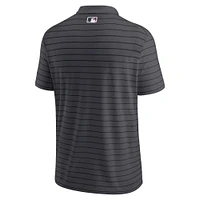 Polo de performance à rayures Victory la collection authentique Nike Charcoal Arizona Diamondbacks pour hommes