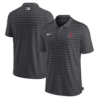 Polo de performance à rayures Victory la collection authentique Nike Charcoal Arizona Diamondbacks pour hommes