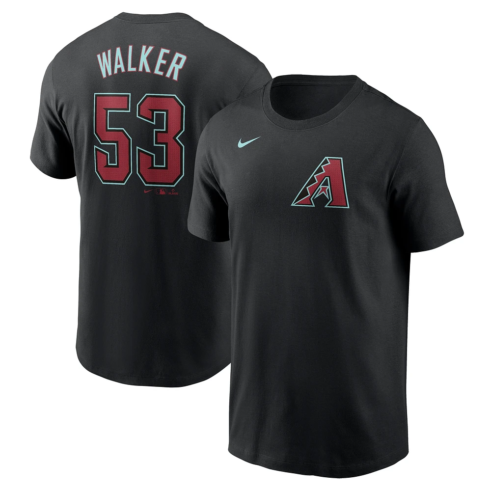 T-shirt Nike Christian Walker pour homme, noir, Arizona Diamondbacks 2024 Fuse Name & Number