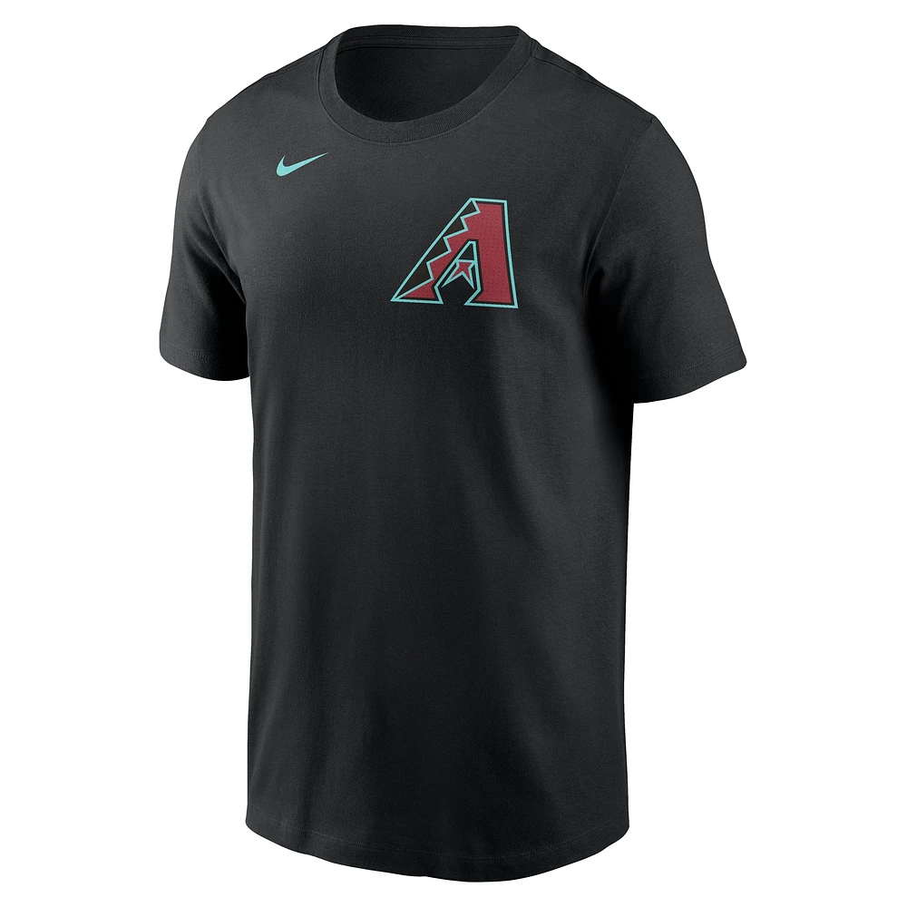 Men's Nike Corbin Burnes Black Arizona Diamondbacks Fuse Name & Number T-Shirt