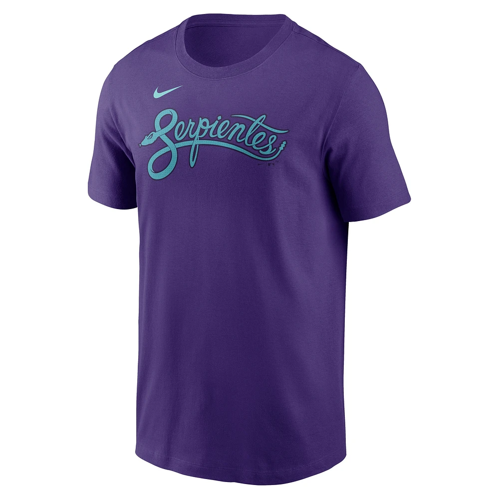 Men's Nike Corbin Burnes Purple Arizona Diamondbacks 2025 City Connect Fuse Name & Number T-Shirt