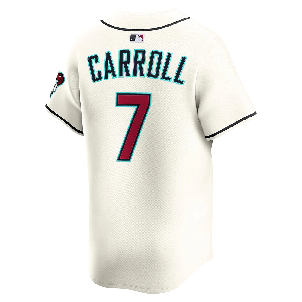 Maillot de joueur Nike Corbin Carroll Cream Arizona Diamondbacks Home Limited pour homme