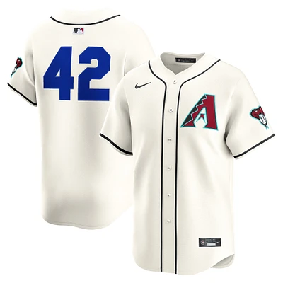 Men's Nike Cream Arizona Diamondbacks Home 2025 Jackie Robinson Day Limited Jersey