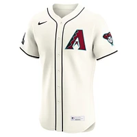 Maillot Nike crème domicile Elite des Diamondbacks de l'Arizona pour homme