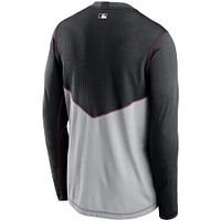 Men's Nike Gray/Black Arizona Diamondbacks Authentic Collection Game Performance Pullover Sweatshirt