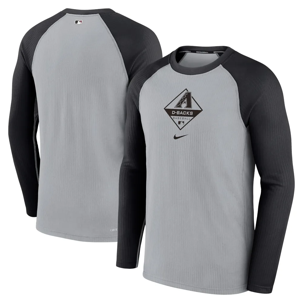 Lids Arizona Diamondbacks Nike Game Authentic Collection Performance Raglan  Long Sleeve T-Shirt - Gray/Black