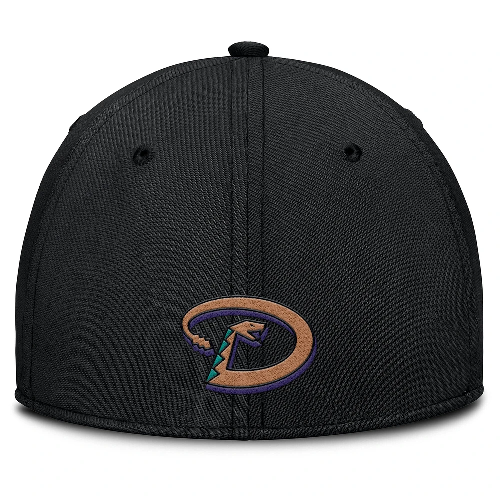 Men's Nike Gray/Black Arizona Diamondbacks Rise Swoosh Performance Flex Hat