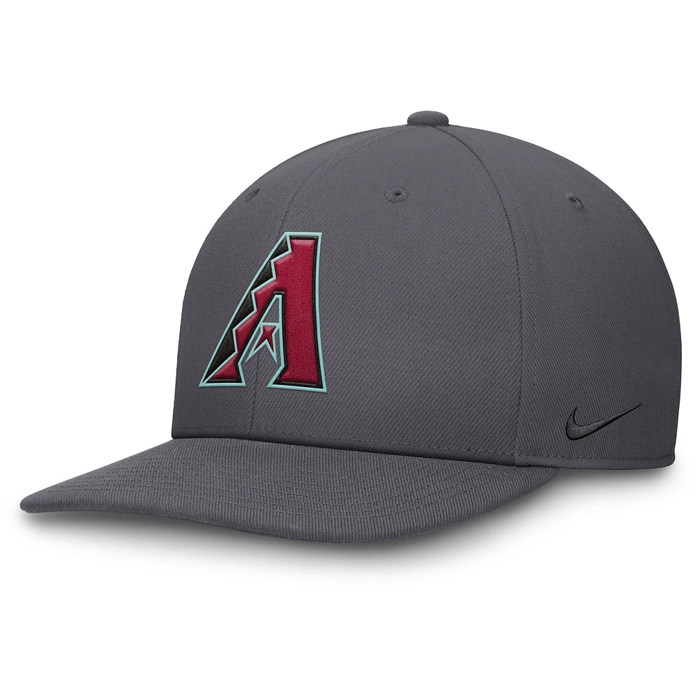 Casquette Snapback Nike Pro Performance grise pour homme des Arizona Diamondbacks