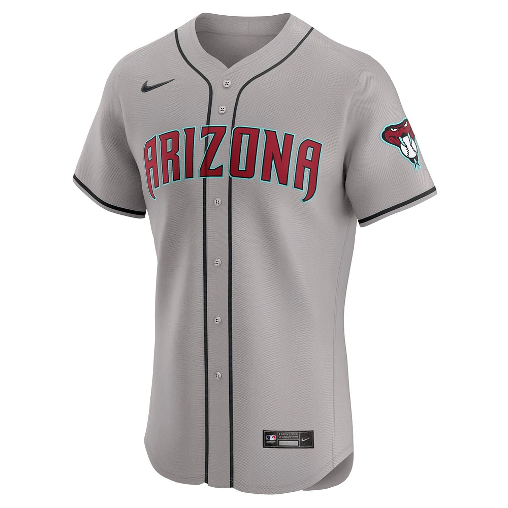 Maillot Nike gris Arizona Diamondbacks Vapor Premier Elite Patch pour homme