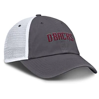 Casquette de camionneur ajustable Nike grise Arizona Diamondbacks Wordmark Club pour homme