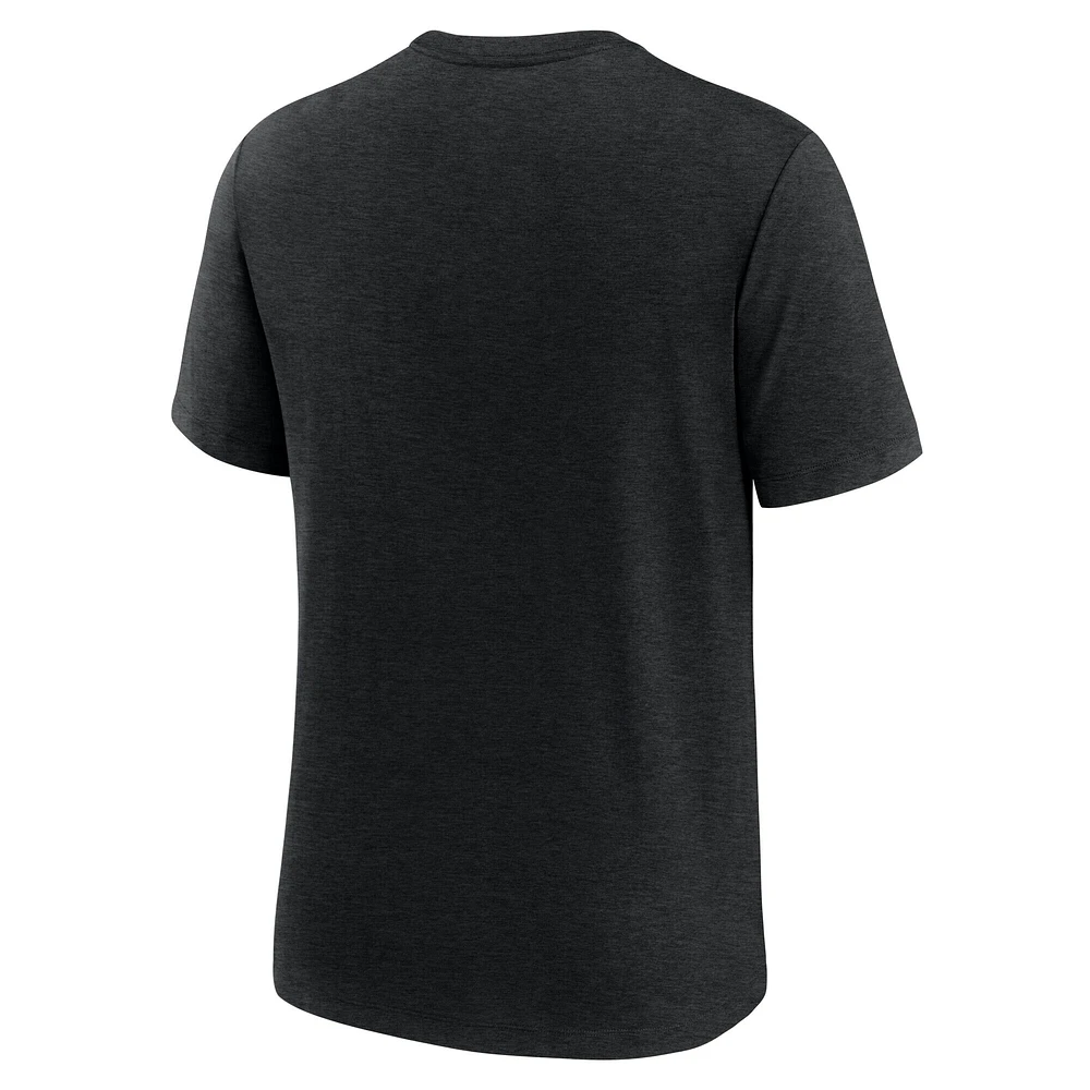 Men's Nike Heather Black Arizona Diamondbacks Logo Tri-Blend T-Shirt