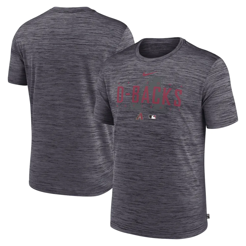 Men's Nike Heather Charcoal Arizona Diamondbacks Authentic Collection Velocity Performance Practice T-Shirt