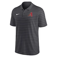 Polo de performance à rayures Victoire pour homme Nike Heather Charcoal Arizona Diamondbacks Authentic Collection