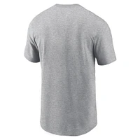 T-shirt arqué Nike Heather Grey pour homme des Diamondbacks de l'Arizona