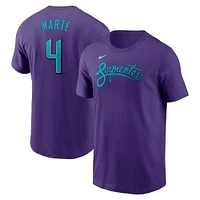 T-shirt Nike Ketel Marte violet pour homme, Arizona Diamondbacks 2025 City Connect Fuse, avec nom et numéro