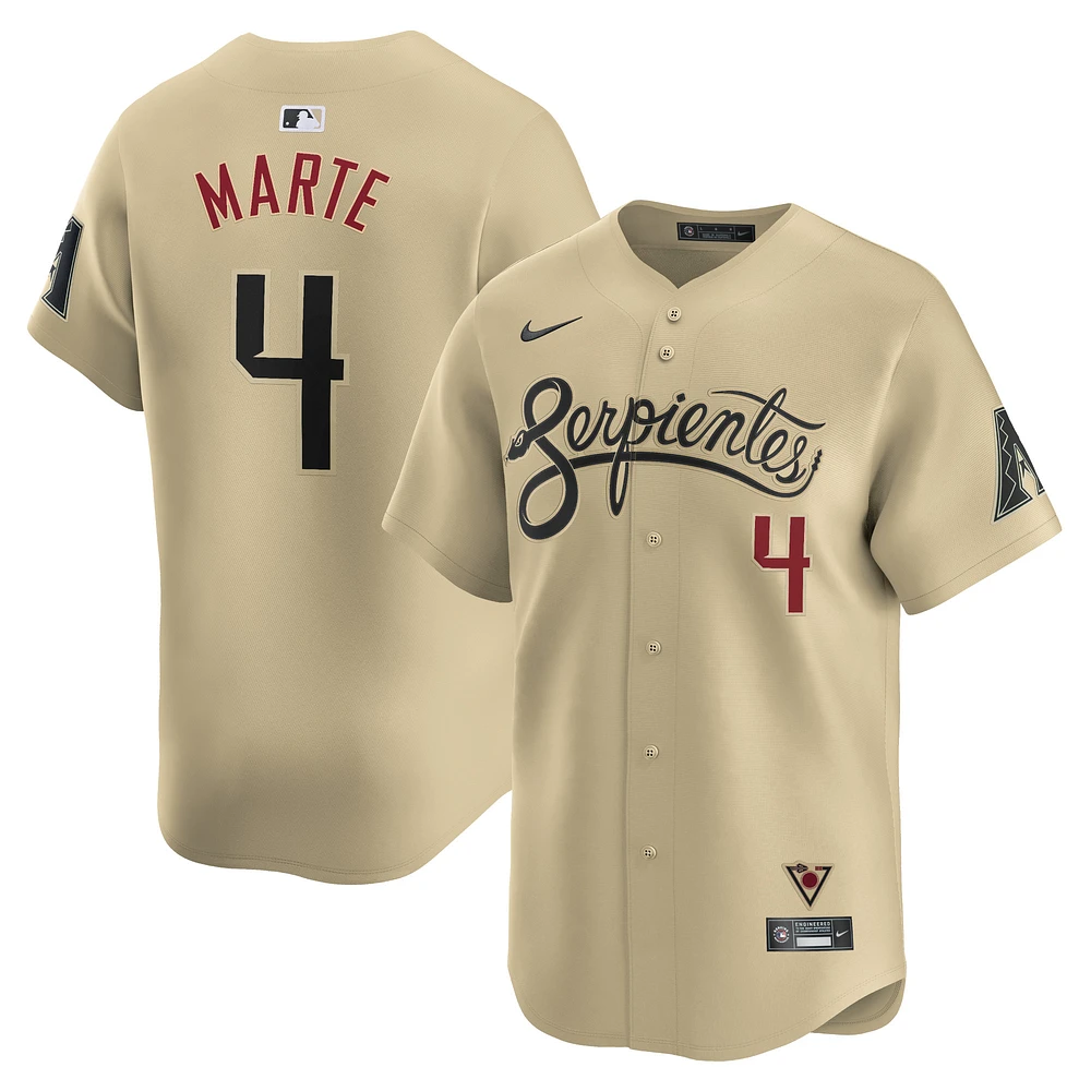 Maillot de joueur Nike Ketel Marte Sand Arizona Diamondbacks City Connect Limited pour homme