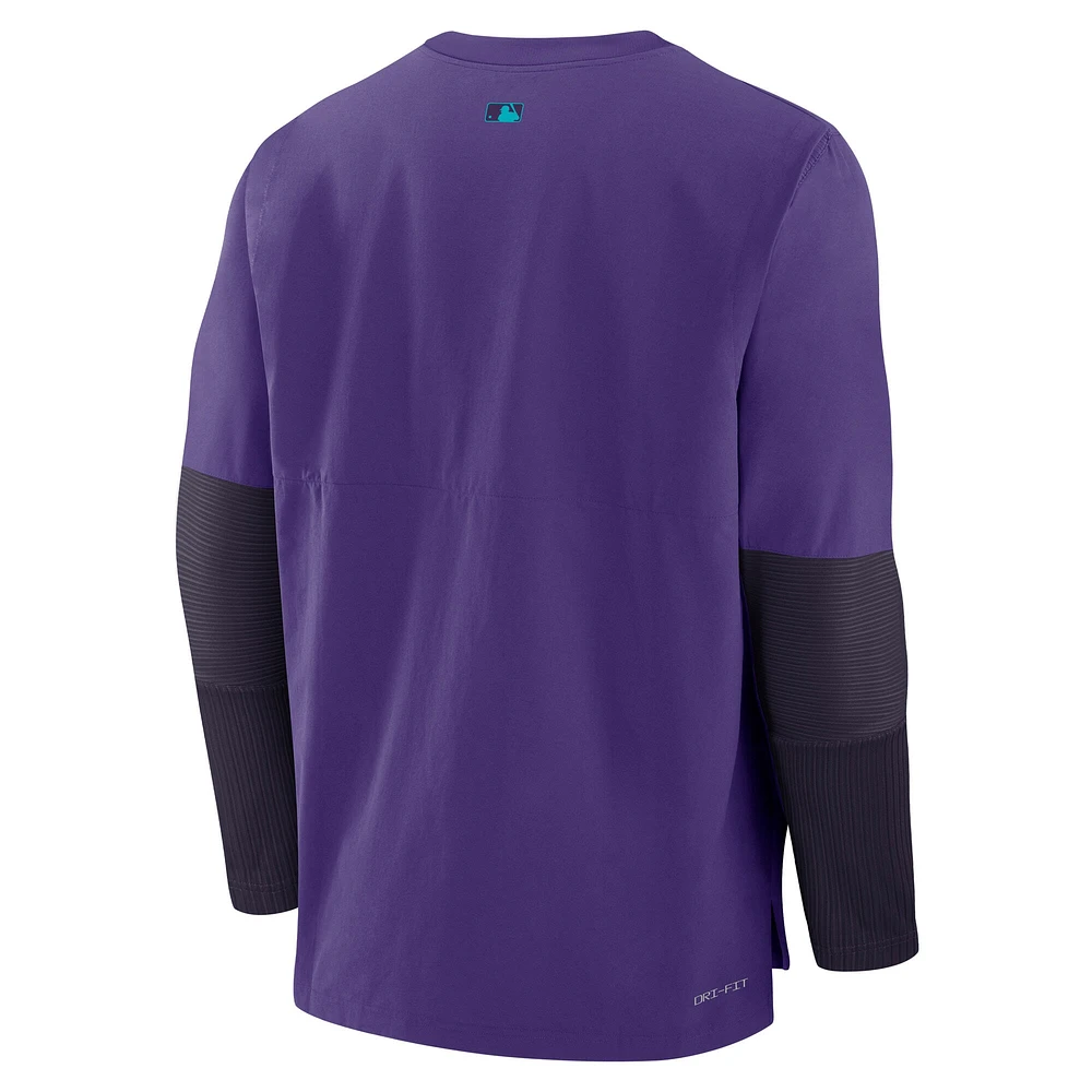 Men's Nike  Purple Arizona Diamondbacks 2025 City Connect Authentic Collection Lightweight Player Performance Long Sleeve T-Shirt