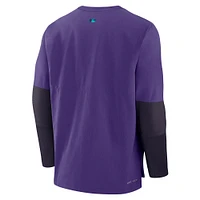 Men's Nike  Purple Arizona Diamondbacks 2025 City Connect Authentic Collection Lightweight Player Performance Long Sleeve T-Shirt