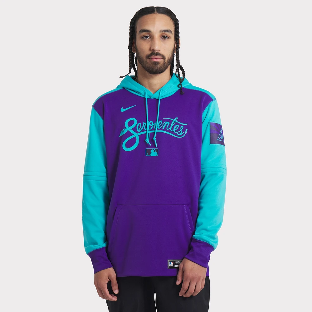 Sweat à capuche Nike violet Arizona Diamondbacks 2025 City Connect Authentic Collection Therma pour homme