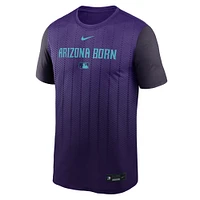 T-shirt Nike violet Arizona Diamondbacks 2025 City Connect Authentic Collection Velocity Performance pour homme