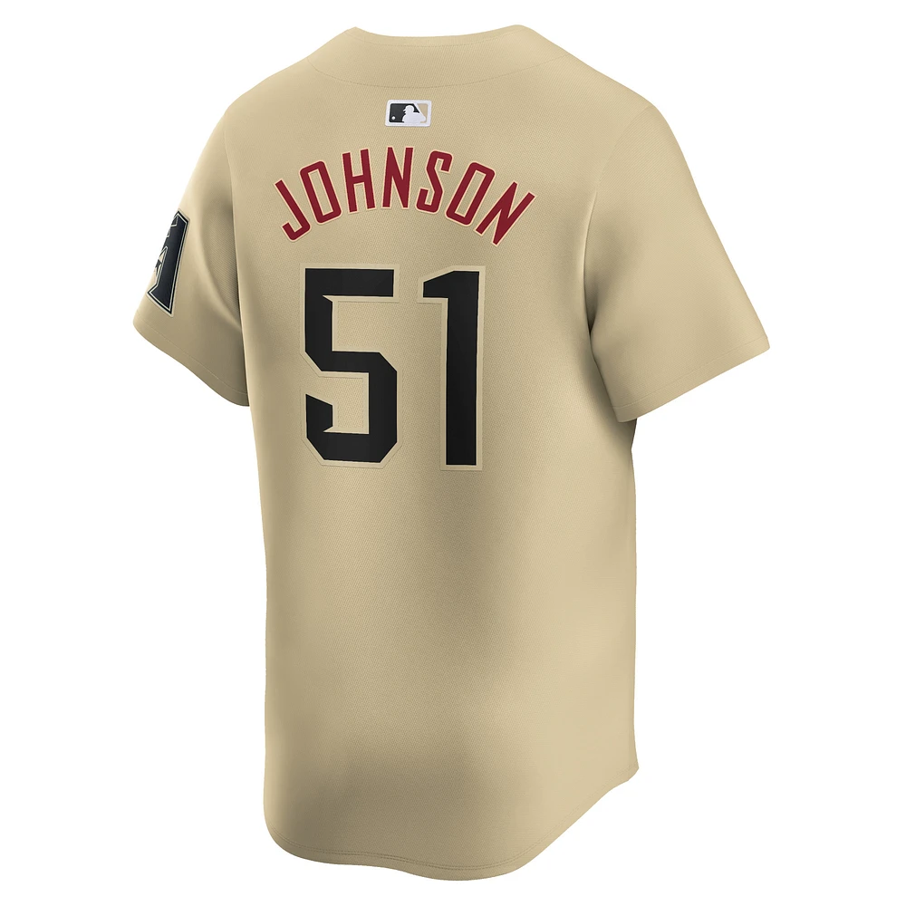 Maillot de joueur retraité Nike Randy Johnson Sand des Diamondbacks l'Arizona City Connect pour homme